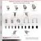 Service Caster 5 Inch 316SS Gray Polyurethane Swivel 1-1/8 Inch Expanding Stem Caster Set SCC SCC-SS316EX20S514-PPUB-118-4 - alternate 4